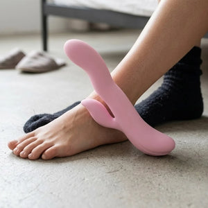 Elite Rabbit & Sprout Mix Stick Vibrator — Dual Stimulation Liquid Silicone Massager
