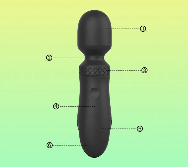 Spherical Head Mini Wand Massager – Rechargeable Silicone Vibrator