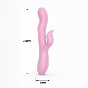 Elite Rabbit & Sprout Mix Stick Vibrator — Dual Stimulation Liquid Silicone Massager
