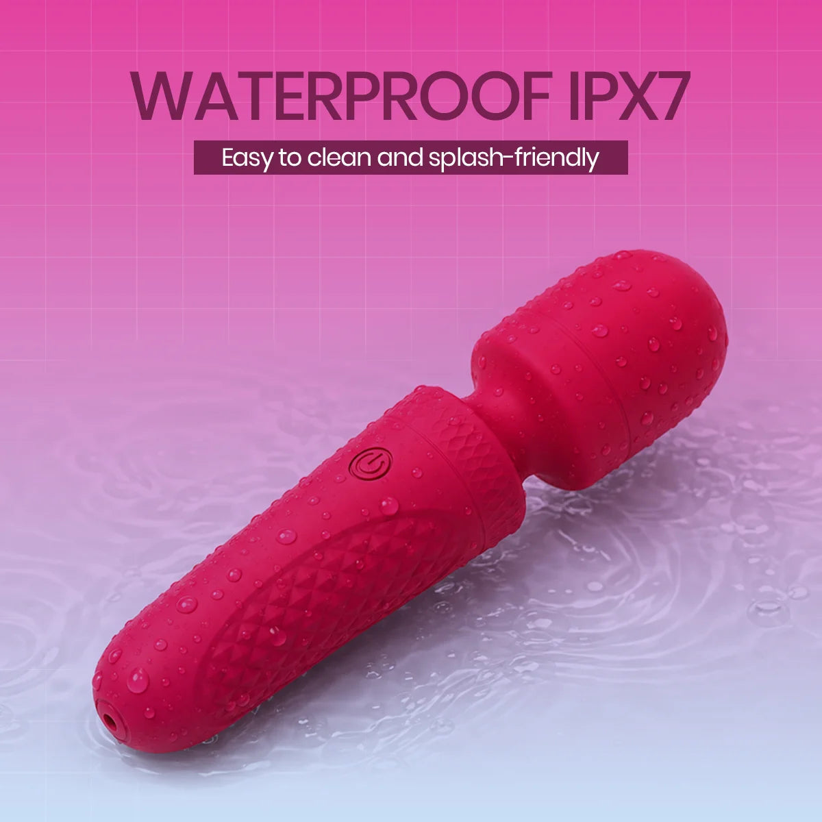 Spherical Head Mini Wand Massager – Rechargeable Silicone Vibrator